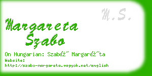 margareta szabo business card