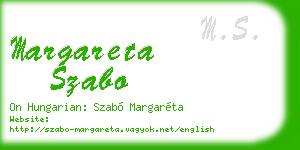 margareta szabo business card